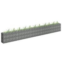 Gabion plantenbak verhoogd 450x30x60 cm gegalvaniseerd staal - thumbnail