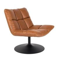 Dutchbone Fauteuil 'Bar' PU, kleur Vintage Bruin - thumbnail