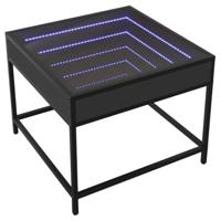 Salontafel met Infinity LED 50x50x41 cm zwart - thumbnail