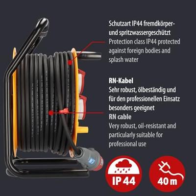 Brennenstuhl Brobusta CEE 4 IP44 kabelhaspel, 40m RN-kabel - thumbnail