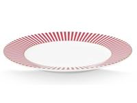 Pip Studio Royal Stripes Gebaksbord Donkerroze 17cm - thumbnail