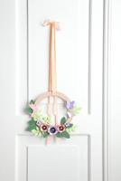 Creatieve set bloemenkrans voor 3 kronen FOLIA beige - thumbnail