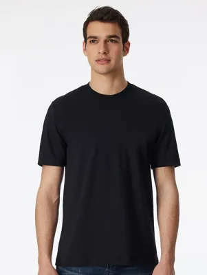 2-pack heren American T-Shirts - Wijd model heren ondershirt katoen - wit en zwart