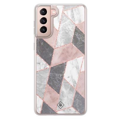 Samsung Galaxy S21 hybride hoesje - Stone grid