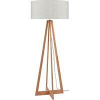 Good&Mojo Vloerlamp 'Everest' Bamboe en Eco linnen, kleur Beige - thumbnail