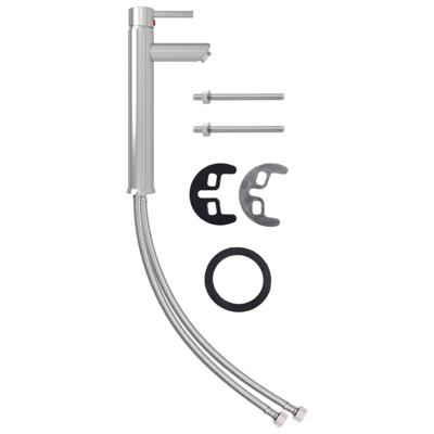 Badkamermengkraan 12x30 cm zilverkleurig