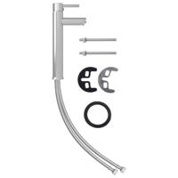 Badkamermengkraan 12x30 cm zilverkleurig - thumbnail