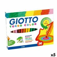 Set Viltstiften Giotto Turbo Color Multicolour (5 Stuks) - thumbnail