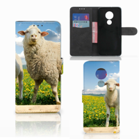 Motorola Moto G7 Power | Telefoonhoesje | Met pasjeshouder | Schaap en Lammetje - thumbnail