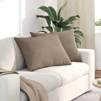 VidaXL Sofa kussens 2 stuks taupe 70 x 50 cm stof