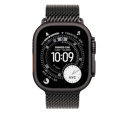 Apple Watch Band - Milanees bandje - 49 mm - Zwart - Small