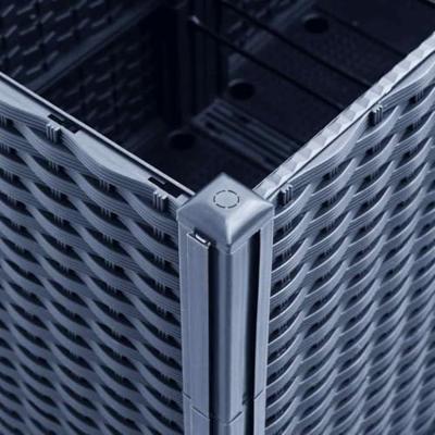 VidaXL Plantenbak 160x40x53 cm polypropeen grijs