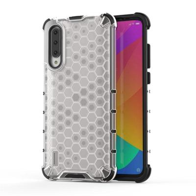 Voor Xiaomi mi CC9e honingraat shock proof PC + TPU beschermhoes (grijs)