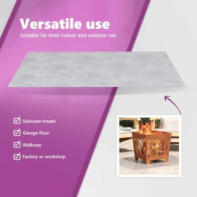 VidaXL Trap tread rechthoekig 2 pcs zilver 50 x 40 cm aluminium