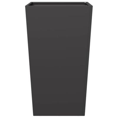 Plantenbakken 2 st 45x45x75 cm staal zwart