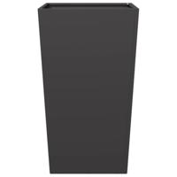 Plantenbakken 2 st 45x45x75 cm staal zwart - thumbnail