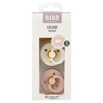 Bibs 2 Fopspeen Duo Ivory&blush