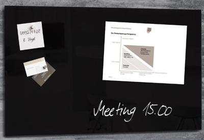 Sigel SI-GL130 Glasmagneetbord Artverum 780x480x15mm Zwart Sigel SI-GL130 Glasmagneetbord Artverum 780x480x15mm Zwart