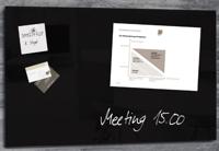 Sigel SI-GL130 Glasmagneetbord Artverum 780x480x15mm Zwart - thumbnail