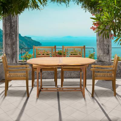 Artistiq Living Tuinset 'Larissa' 4 stoelen + 1 uitschuifbare tafel, Acaciahout