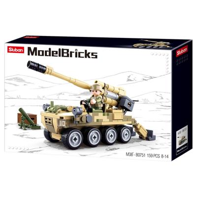 Sluban politie montage bouwspeelgoed kinderen vanaf 6 jaar - constructiespeelgoed modelbouw - bouwdoos met 180 bouwstenen - m38-b0751
