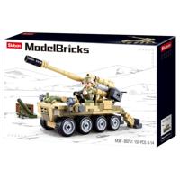 Sluban politie montage bouwspeelgoed kinderen vanaf 6 jaar - constructiespeelgoed modelbouw - bouwdoos met 180 bouwstenen - m38-b0751 - thumbnail