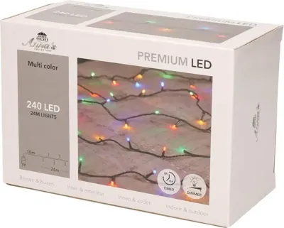 Anna&apos;s Collection LED kerstverlichting premium 240 lampjes 24m, multicolor