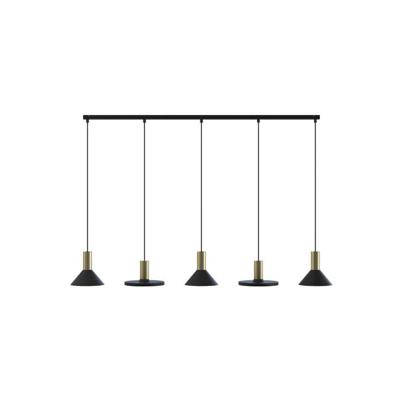 Nowodvorski Hanglamp Hermanos 5 lichts L 132 cm zwart - goud