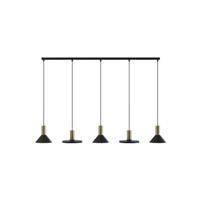 Nowodvorski Hanglamp Hermanos 5 lichts L 132 cm zwart - goud - thumbnail