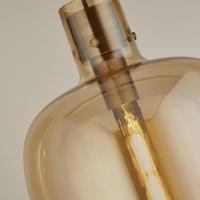 Searchlight Hanglamp GlasBarrel roodkoper met amber glas - 68361AM - thumbnail