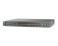 Cisco Catalyst 3560G-48TS - Schakelaar - 48 poorten - NL, Fast EN, Gigabit NL - 10Base-T, 100Base-TX, 1000Base-T + 4 x SFP (leeg) - 1U - thumbnail
