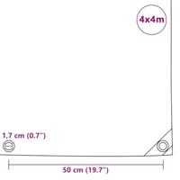 Dekzeil 650 g/m 4x4 m blauw - thumbnail