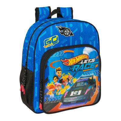 Schoolrugzak Hot Wheels Let's race Blauw Zwart 32 x 38 x 12 cm