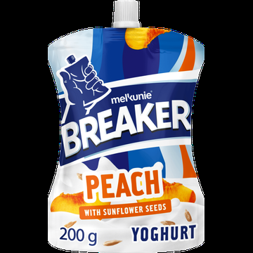 Melkunie Breaker Originals Peach Yoghurt with Sunflower Seeds 200 g bij Jumbo Melkunie Breaker Originals Peach Yoghurt with Sunflower Seeds 200 g bij Jumbo