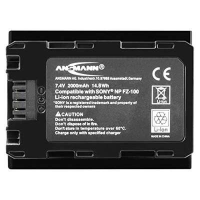 Ansmann A-Son NP FZ-100 Camera-accu Vervangt originele accu NP-FZ100 7.4 V 2000 mAh