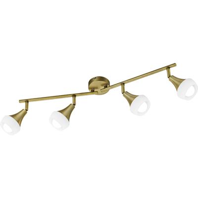 LED Plafondspot - Trion Trompo - E14 Fitting - 4-lichts - Rechthoek - Oud Brons - Aluminium LED Plafondspot - Trion Trompo - E14 Fitting - 4-lichts - Rechthoek - Oud Brons - Aluminium