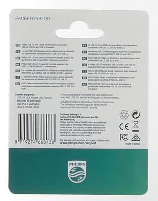 Philips FM16FD75B/00 USB flash drive 16 GB USB Type-A 3.0 (3.1 Gen 1) Wit