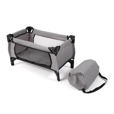 Poppen Reisbedje Deluxe - Melange Grijs Poppen Reisbedje Deluxe - Melange Grijs