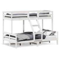 Stapelbed massief grenenhout wit 80x200/120x200 cm - thumbnail