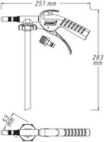 HAZET Carosseriepistool voor bodemplaatbescherming en tectylbehandeling 9042P-4 · Lengte: 251 mm - thumbnail