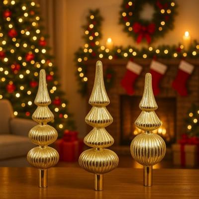 Piek glas L7,2b7,2h31 cm goud a3 Decoris - Decoris Piek glas L7,2b7,2h31 cm goud a3 Decoris - Decoris