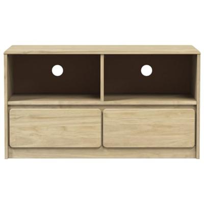 Tv-meubel SAUDA 99x43x55 cm massief grenenhout eikenkleurig Tv-meubel SAUDA 99x43x55 cm massief grenenhout eikenkleurig