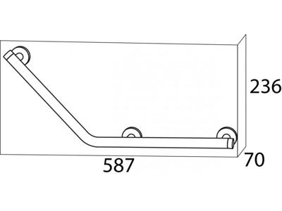 Veiligheidsgreep Tiger Boston Comfort en Safety 135 Graden Rechts RVS Glans Veiligheidsgreep Tiger Boston Comfort en Safety 135 Graden Rechts RVS Glans