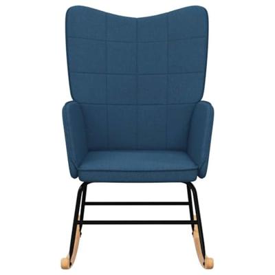 Schommelstoel stof blauw