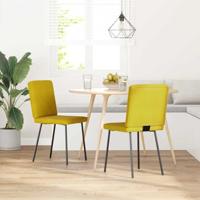 Eetkamerstoelen 2 st fluweel geel - thumbnail
