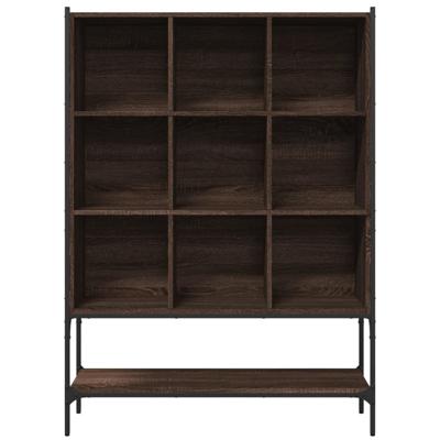 Boekenkast 102x30x141,5 cm bewerkt hout bruin eikenkleur