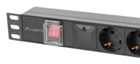 Lanberg PDU-05F-0200-BK energiedistributie 5 AC-uitgang(en) 1U Zwart - thumbnail