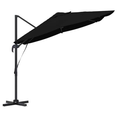 VidaXL Parasol zwart 351 x 250 x 260 cm polyester en aluminium