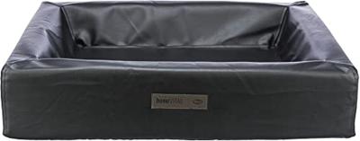 TRIXIE Orthopedisch hondenbed Vital Remo 70 × 60 cm in zwart - hondenbed van kunstleer met traagschuim - hondenmand voor middelgrote honden - gewrichtsvriendelijk en ontlastend - 38299