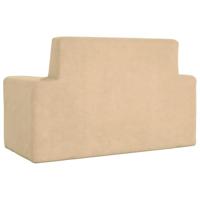 Kinderbank 2-zits zacht pluche crmekleurig - thumbnail